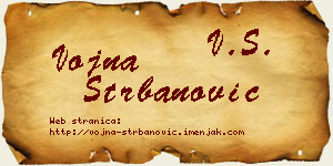 Vojna Štrbanović vizit kartica